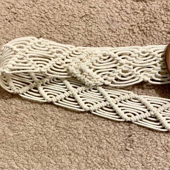 Boho Crochet & Wood Belt - Picture 2 of 3
